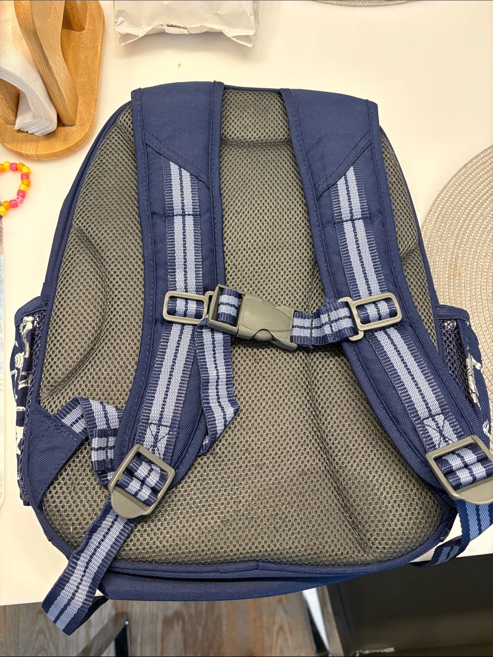 Pottery Barn Kids size Small Navy Dinosaur Skeleton Backpack - Unbranded - Picture 2 of 3